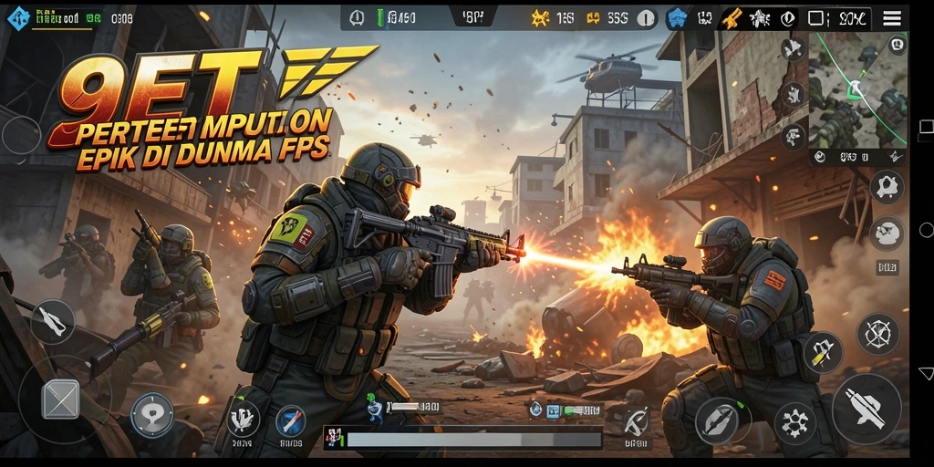 Gameplay seru dan menegangkan di dunia 9ET FPS.