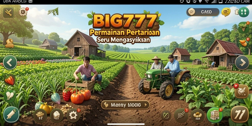 Screenshot gameplay BIG777 yang menampilkan aktivitas pertanian yang menarik.
