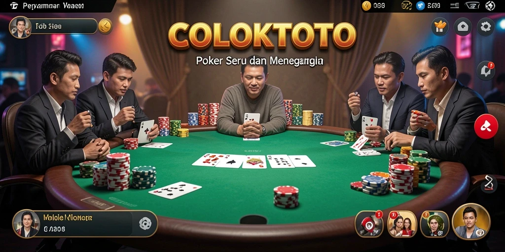 Tampilan screenshot di COLOKTOTO menampilkan aksi permainan Poker yang seru.