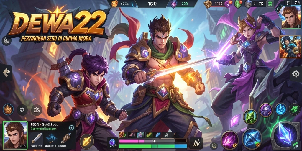 Tangkapan layar gameplay seru dalam dunia MOBA