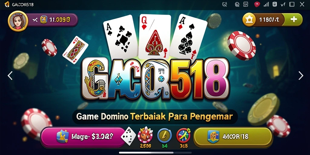 Tampilan gameplay seru dalam GACOR518 yang menunjukkan pertarungan kartu.