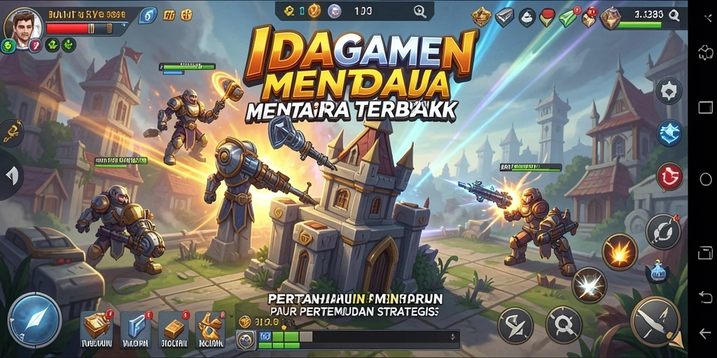 Tangkapan layar menampilkan pertempuran menegangkan dalam gameplay Tower Defense.