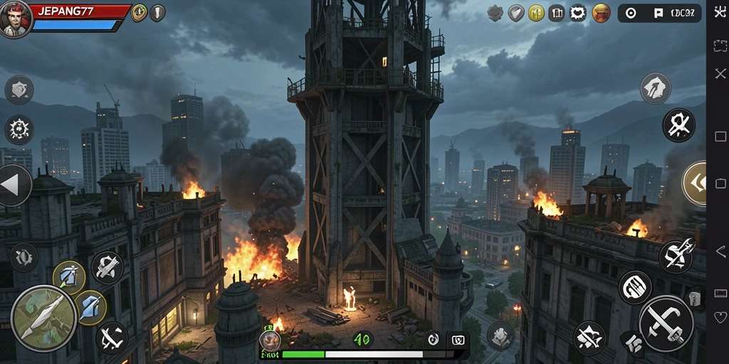 Tampilan gameplay Tower Defense yang seru dan menarik di JEPANG77.