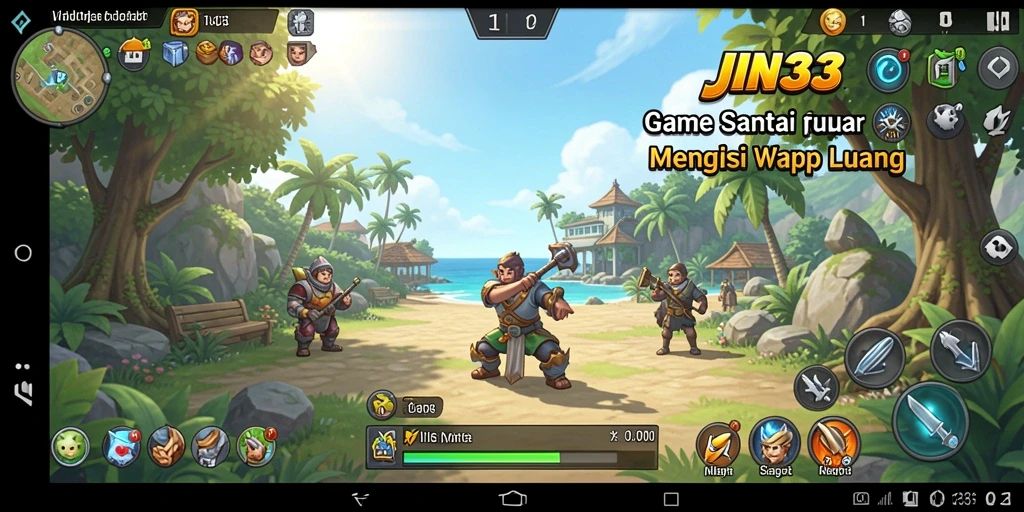 Tampilan gameplay menarik dari JIN33 yang penuh warna.