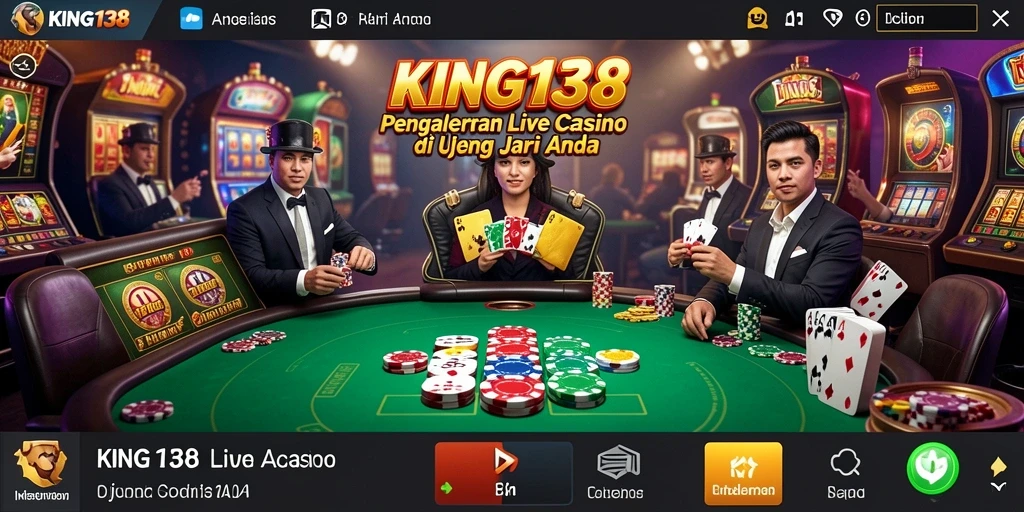 Tampilan menarik dari gameplay Live Casino KING138 dengan dealer profesional.