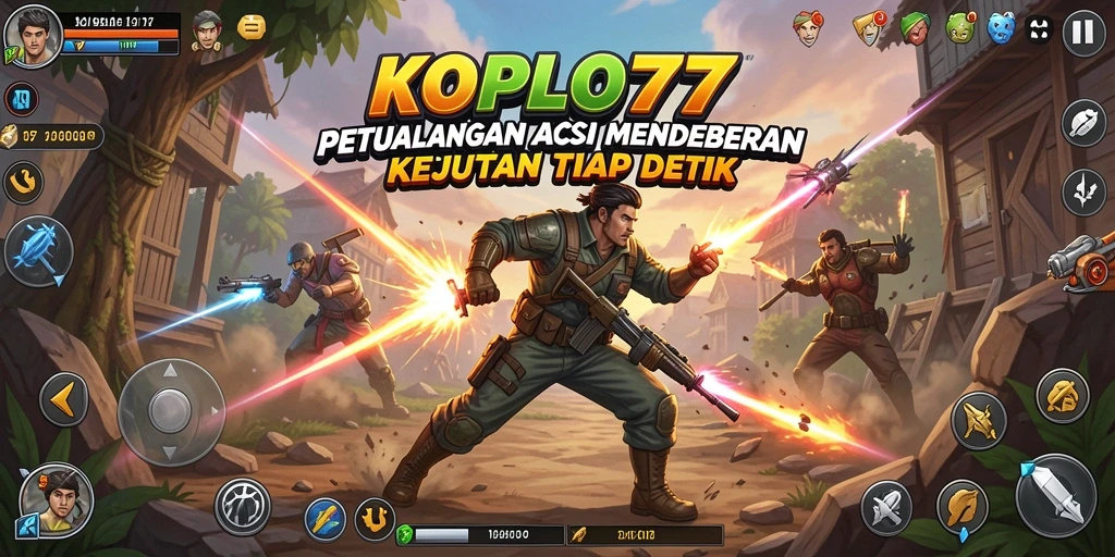 Tampilan gameplay action yang mendebarkan di KOPLO77.