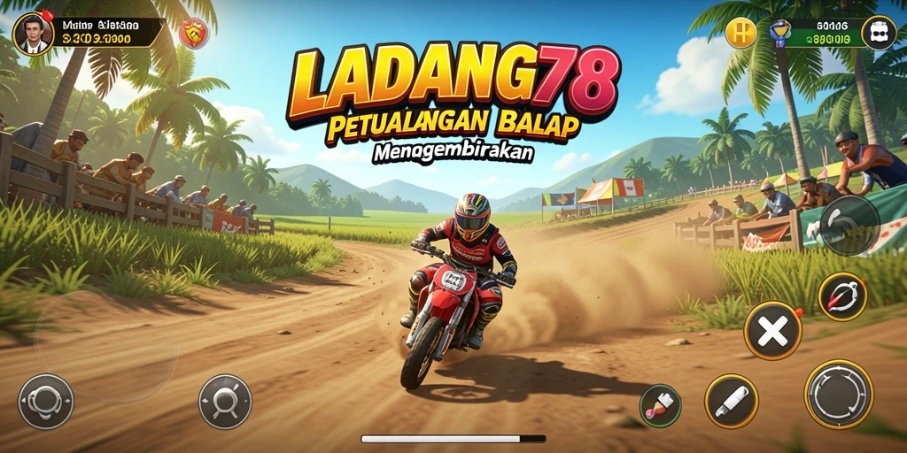 Tampilan seru dari gameplay balap di LADANG78.