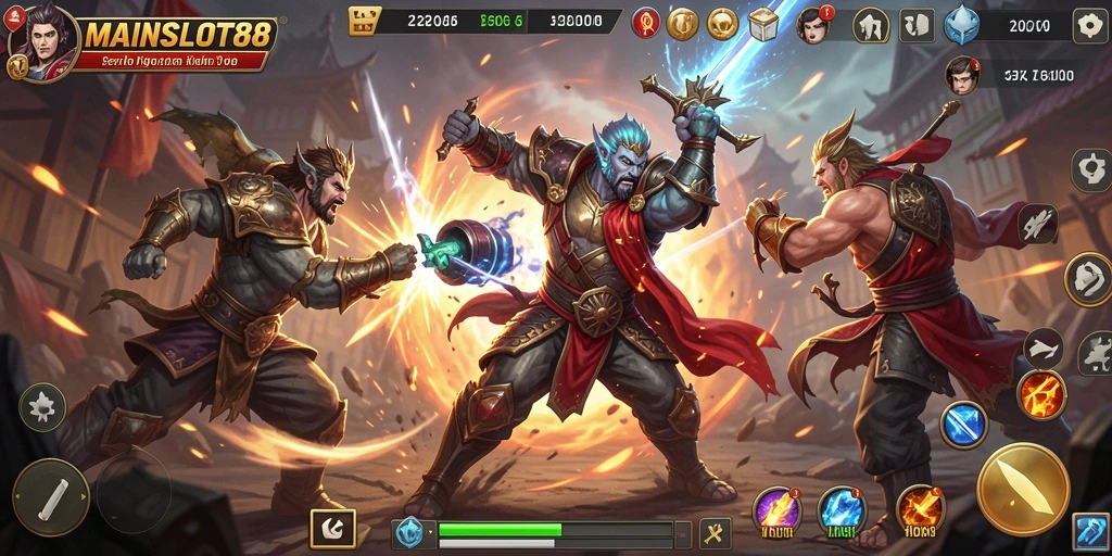 Tampilan gameplay Fighting yang intens dan mendebarkan.