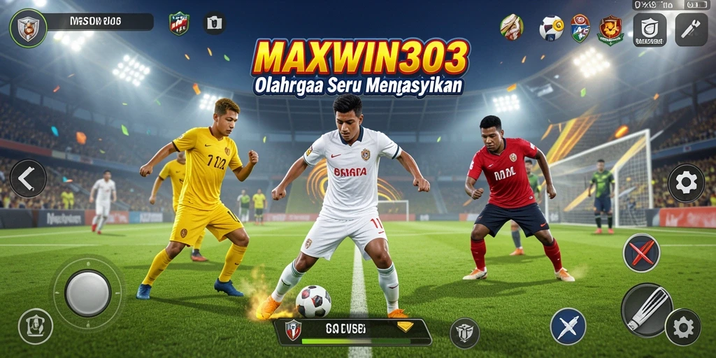 Screenshot gameplay <strong>MAXWIN303</strong> yang menampilkan aksi olahraga seru.