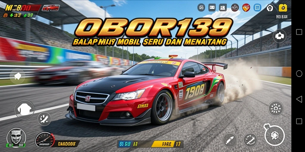 Tampilan gameplay balap yang menegangkan dari OBOR138.