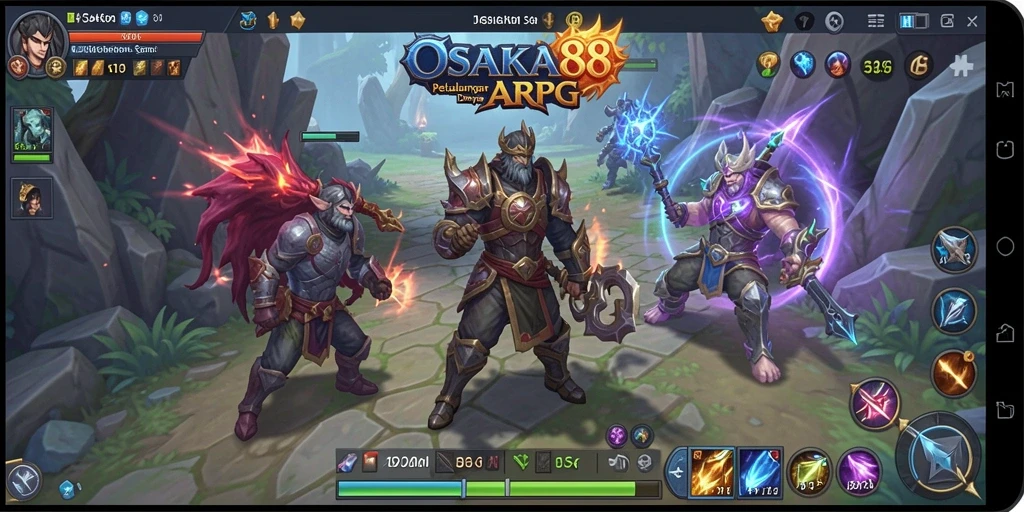Screenshot gameplay <strong>OSAKA88</strong> menampilkan aksi pertempuran yang mendebarkan.