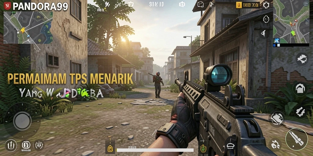 Screenshot PANDORA99 menampilkan aksi gameplay TPS yang intens.