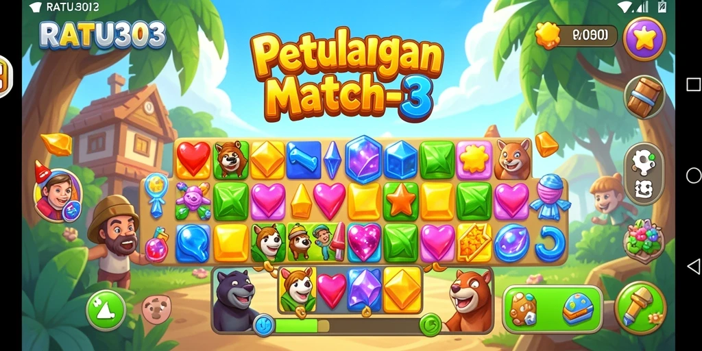 Gameplay seru dalam RATU303 yang penuh warna dan tantangan.