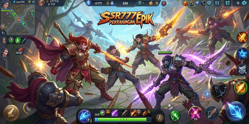 Gameplay seru dalam SR777 dengan grafis menarik dan pertarungan intens.