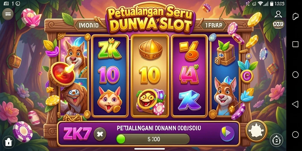Screenshot ZK7 menunjukkan gameplay slot yang menarik dan mendebarkan.